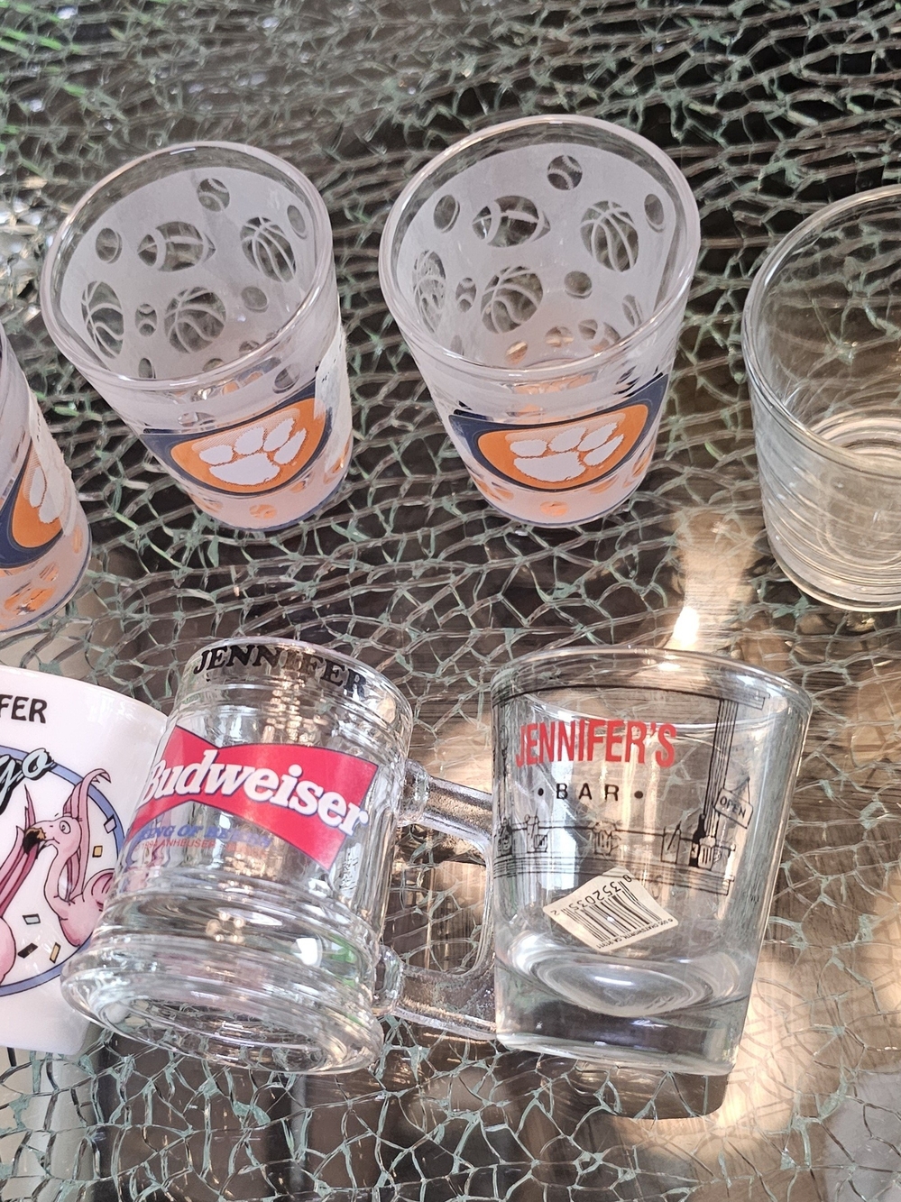 Bar Clear Shot Glass - Personalized Red Logo